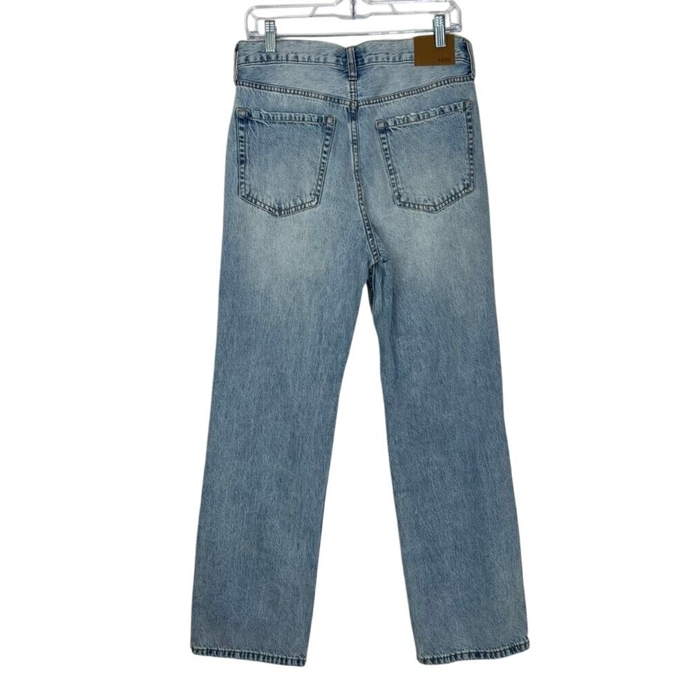 Aeropostale Blue Wash Distressed 90s Baggy Button Up Denim Jeans Pants Size 8